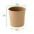 Brown Kraft Soup Cup (Lid optional) 12oz D:3.5in H:3.4in - 50 pcs