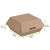 Kraft Corrugated Hamburger Clamshell Take Out Box 12oz L:5.3in W:4.9in H:2.5in - 50 pcs