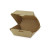 Kraft Corrugated Hamburger Clamshell Take Out Box 12oz L:5.3in W:4.9in H:2.5in - 50 pcs