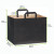 Large & Wide Black Paper Bag with Handle W:12.5in Gusset:8.7in H:9.65in - 250 pcs