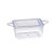 LOUKIA Transparent Casserole Dish with Rigid Lid 2.5oz L:2.5in W:2in H:1.1in - 24 pcs