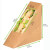 Kraft Double Sandwich Box with PET Window L:4.8in W:2in H:4.8in - 50 pcs