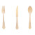 Unwrapped Elegant Wooden Fork L:7.5in - 100 pcs