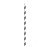 Black Striped Giant Smoothie Paper Straws  Unwrapped D:0.3in L: 8.3in - 500 pcs