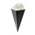 Black Paper Cones with Built in Dipping Sauce Compartment 8oz L:8.75in W:5.25in - 25 pcs