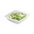 30pcs - 25oz Square White Sugarcane Salad Bowl