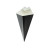 Black Paper Cones with Built in Dipping Sauce Compartment 14oz L:11in W:6.5in - 25 pcs