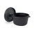 Mini Black Casserole Dish with Lid 2.5oz L:2.75in W:2.1in H:1.5in - 10 pcs