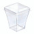 TAITI Clear Square Cup 2oz L:1.7in W:1.7in H:2.1in - 30 pcs