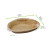 Egg Shaped Palm Leaf Plate 1.6oz L:3.5in W:2.4in H:0.6in - 10 pcs
