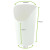 White Kraft Wrap Cup 12oz H:5.3 D:2.36in - 50 pcs