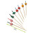 Bamboo Art Skewers (Assorted Colors & Designs) L:3.5in - 100 pcs