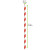 Durable Red & White Striped Paper Straws - Wrapped D:0.2in L:7.75in - 500 pcs