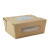 Easy Closing Kraft Compostable Salad Box with 2 Windows 38oz L:5.9in W:5.3in H:2.5in - 50 pcs