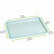 Klarity Rectangular Transparent Green Tray L:15in W:10.7in H:0.67in - 25 pcs
