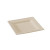 Square Brown Sugarcane Plate L:6.2in W:6.2in H:0.6in - 125 pcs