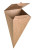 Closeable Kraft Snack Cone 18oz L:3.5in W:3.5in L:7.5 in - 25 pcs