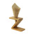 Single Bamboo Cone Holder Z Shaped L:3.5in H:2.5in - 1 pcs