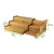 3 Level Sliding Bamboo Tray W:9in H:4.75in L:when opened:19.75in L:when closed:10.5in - 2 pcs