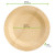 Bamboo Veneer Round Plate D:11in H:0.55in - 25 pcs