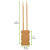 MBOLA Double Prong Bamboo Skewer with Block End L:5.9in - 24 pcs