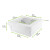 White Kray Boxes with PET Window Lid 118oz L:7.9in W:7.9in H:3.2in - 25 pcs