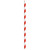 Durable Red & White Striped Paper Straws - Unwrapped D:0.2in L:7.75in - 500 pcs