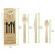 Wooden Cutlery 5/1 kit (Knife + Fork + Spoon + Mini Spoon + Napkin) L:6.2in - 50 pcs