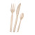 Compostable Bamboo Fiber 3/1 Cutlery Kit With Compostable Bag (Knife, Fork, Spoon) L:6in - 500 pcs