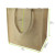 Natural Reusable carrier jute bag with handle W:15in Gusset:13in H:15in - 20 pcs