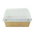 Laminated Kraft Box with Clear PET Lid 32oz L:7.9in W:5.5in H:2in - 25 pcs