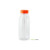 Round PET Bottle With Orange Cap 7.8oz D:2.2in H:5.9in - 300 pcs
