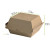 Kraft Corrugated Hamburger Clamshell Take Out Box 18oz L:5.7in W:5.1in H:3.14in - 50 pcs