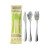 4/1 Reusable Stainless steel cutlery kit with paper wrapped L:8.17in - 250 pcs