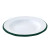 Enamel reusable plate white w/green rim D:6.3in H:1in - 12 pcs