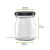 Smooth pudding jar with twist cap (Black Reusable cap) 5oz D:2.36in W:2.55in H:3.14in - 120 pcs