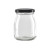 Smooth pudding jar with twist cap (Black Reusable cap) 6.7oz D:2.36in W:2.71in H:3.58in - 84 pcs