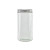 Round reusable jar glass with aluminium cap 33.8oz D:3.42in W:3.66in H:7.36in - 30 pcs