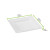 Square White Sugarcane Plate (No added PFAs) L:6.2in W:6.2in - 125 pcs