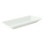 Eco-Design White Sugarcane Plate (No added PFAs) 24oz L:10.25in W:5.12in H:1.1in - 50 pcs