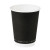 Black Double Wall Paper Cup Plastic Free 12oz D:3.5in H:4.3in - 25 pcs