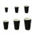 Black Rippled Wall Cup Plastic Free 4oz D:2.4in H:2.4in - 25 pcs