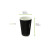 Black Rippled Wall Cup Plastic Free 12oz D:3.5in H:4.3in - 25 pcs