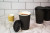 Black Rippled Wall Cup Plastic Free 10oz D:3.5in H:3.4in - 25 pcs