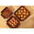 Rectangle Corrugated Cardboard With Double-Sided Wood Decor With A Clear Lid 50oz L:6in W:8in H:2in - 50 pcs