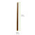 Compostable Coffee Ground Boba Straw D:0.5in L:9.1in - 100 pcs