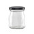 Smooth pudding jar with twist cap (Black Reusable cap) 5oz D:2.36in W:2.55in H:3.14in - 30 pcs
