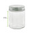 Round reusable jar glass with aluminium cap 10oz D:2.75in W:2.87in H:3.77in - 20 pcs