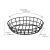 Black Oval Reusable Steel Bread Basket L:9.4in W:7.5in H:2.2in - 1 pcs