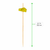 Bamboo Pick with Yellow Cheese L:4.1in - 100 pcs